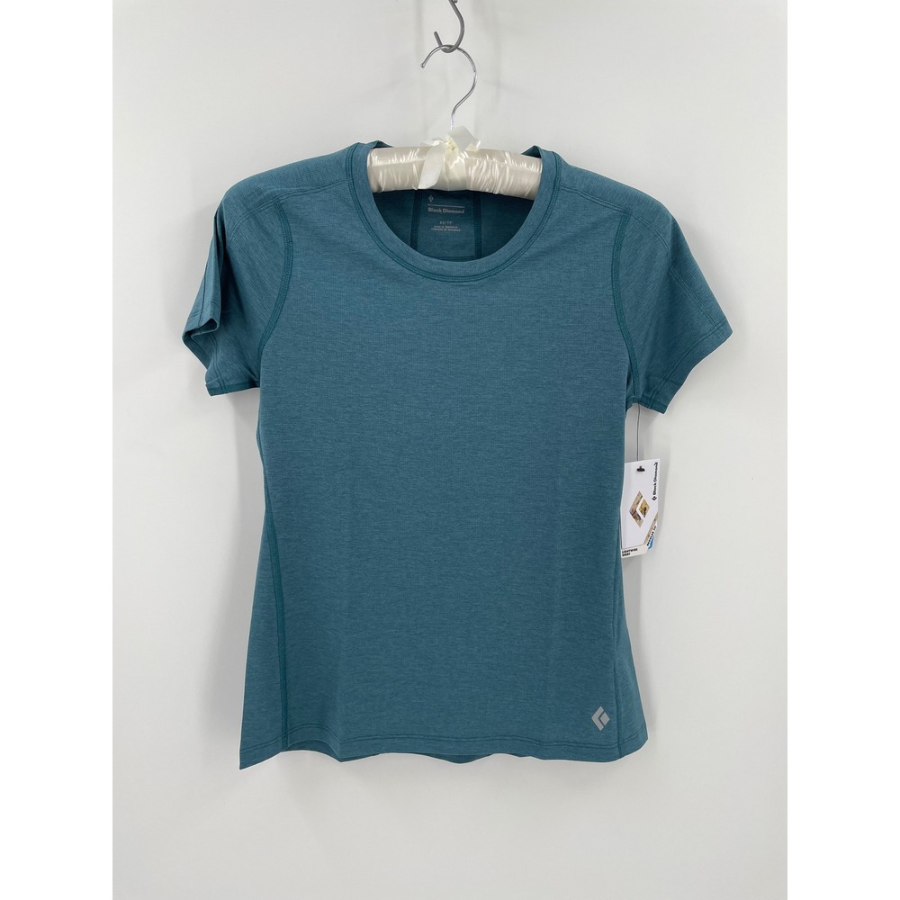 Black Diamond Lightwire Tech Tee Womens XS Teal Hiking Climbing Shirt NWT